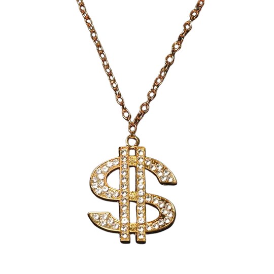 Gold Money $ Chain Necklace Costume Jewelry, Color: Multicolor, Count: 1 | Michaels Gold Money $ Chain Necklace Costume Jewelry, Color: Multicolor, Count: 1 | Michaels